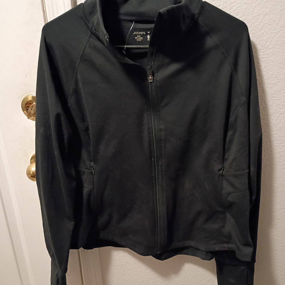 Jockey Women's Black Full-Zip Utility Jacket